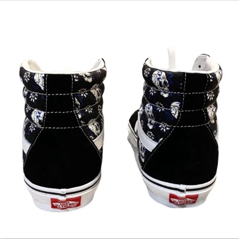 VANS Sk8-Hi Flash Skulls canvas high-top skate shoe NEW - Picture 4 of 11